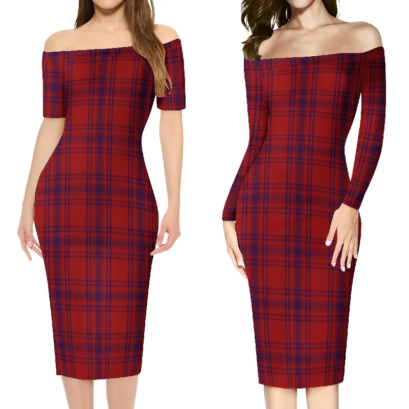 Kyle Tartan Off Shoulder Lady Dress