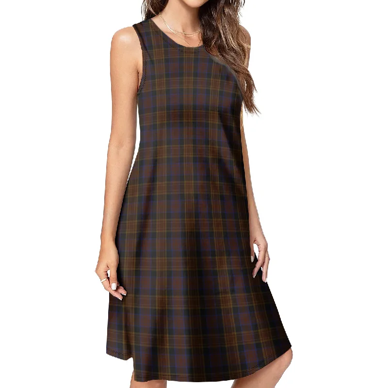 Laois County Ireland Tartan Womens Casual Dresses