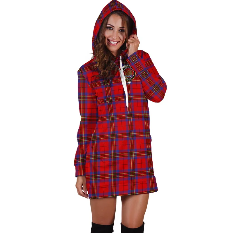 Leslie Tartan Hoodie Dress with Family Crest