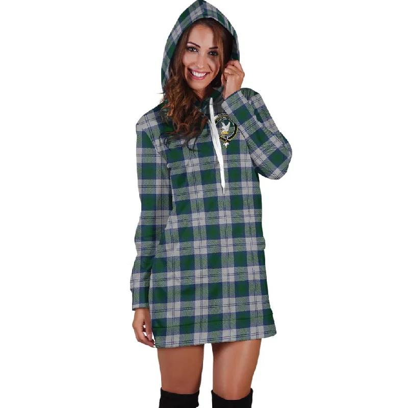 Lindsay Dress Tartan Hoodie Dress with Family Crest