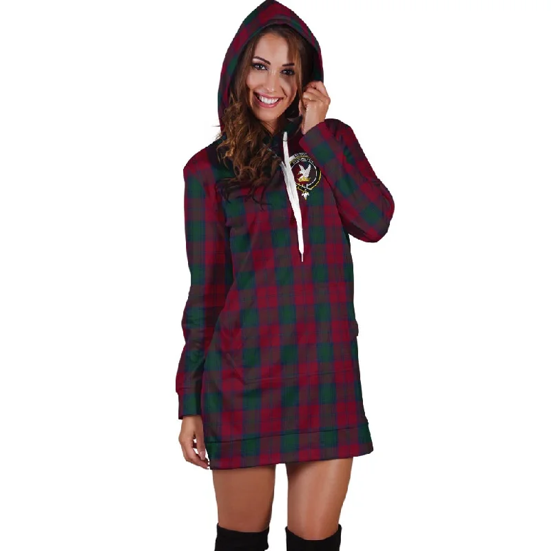 Lindsay Tartan Hoodie Dress with Family Crest