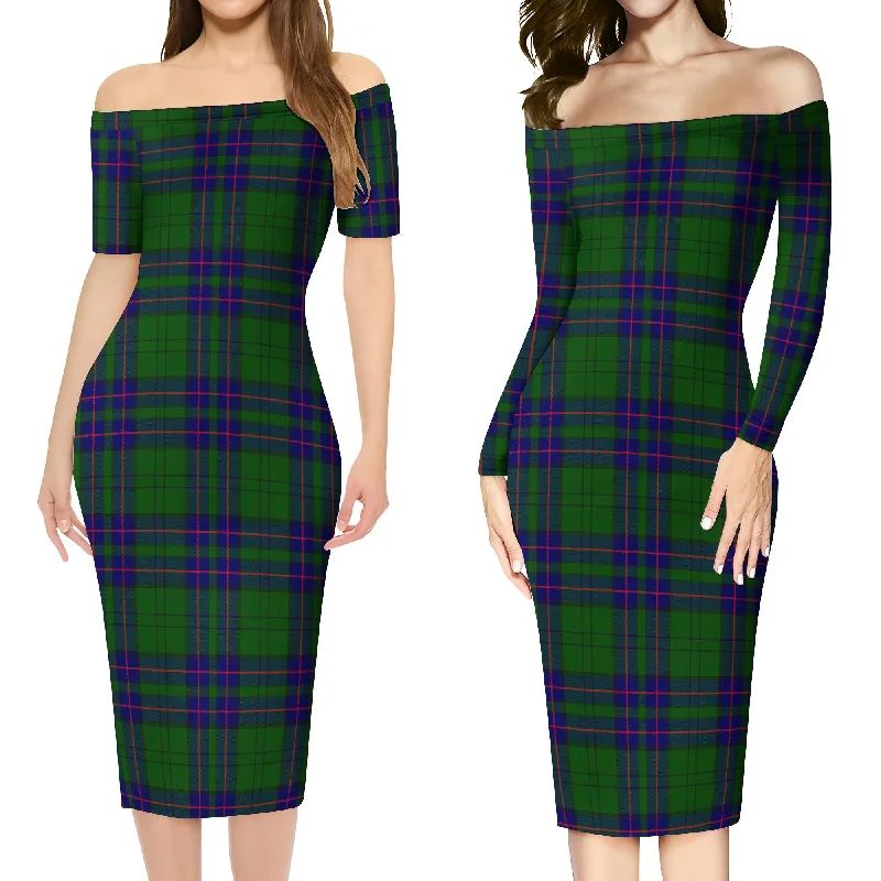 Lockhart Modern Tartan Off Shoulder Lady Dress