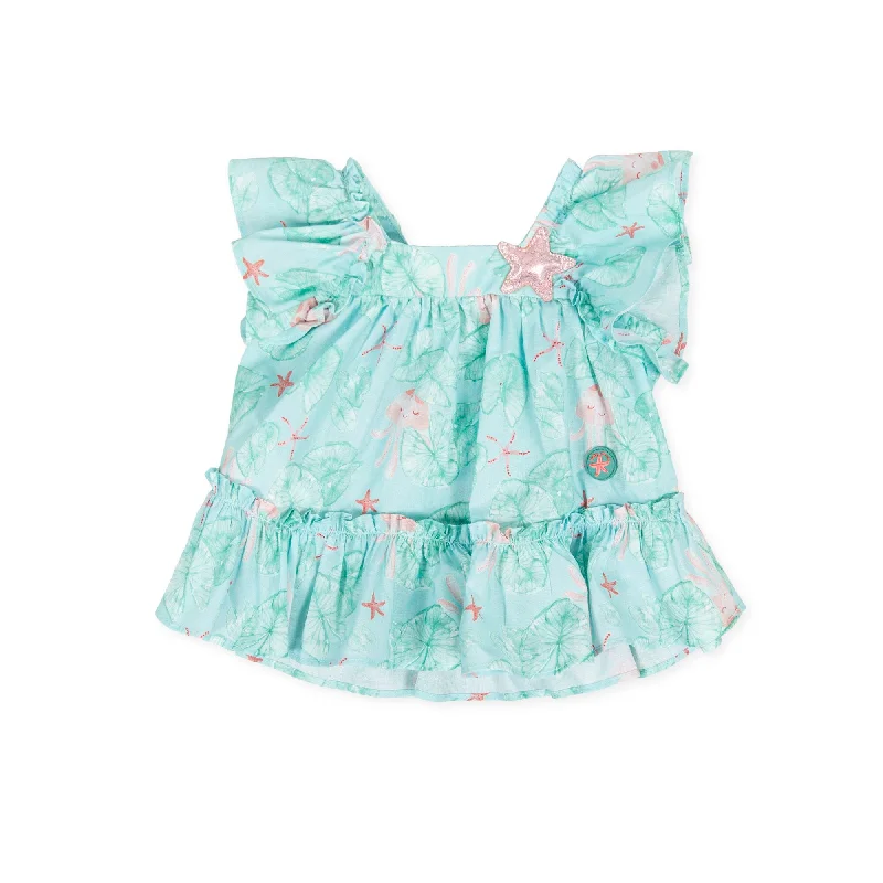 Tutto Piccolo Green Teal Dress