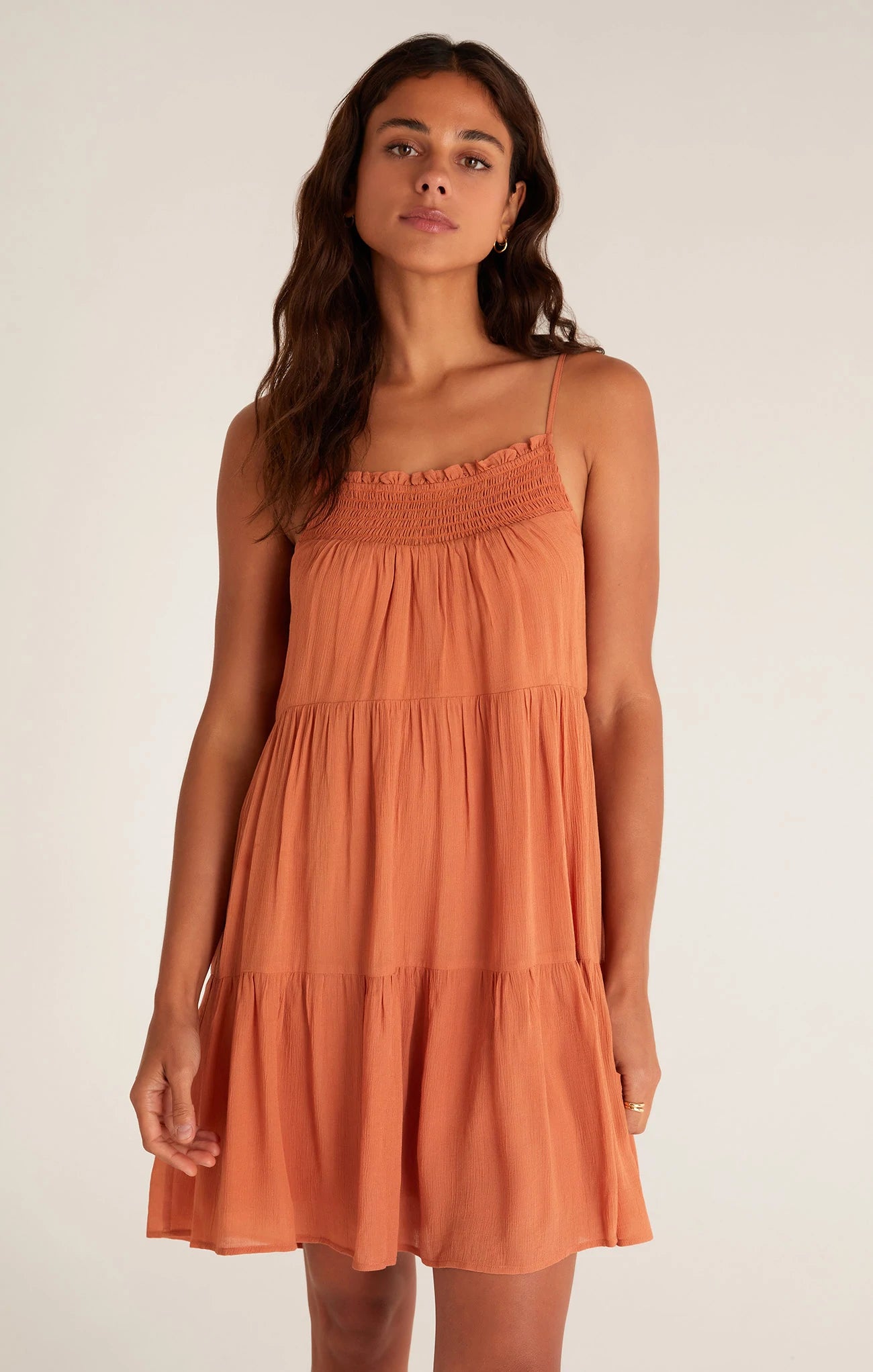 Z SUPPLY- BREEZY CRINKLE DRESS COPPER