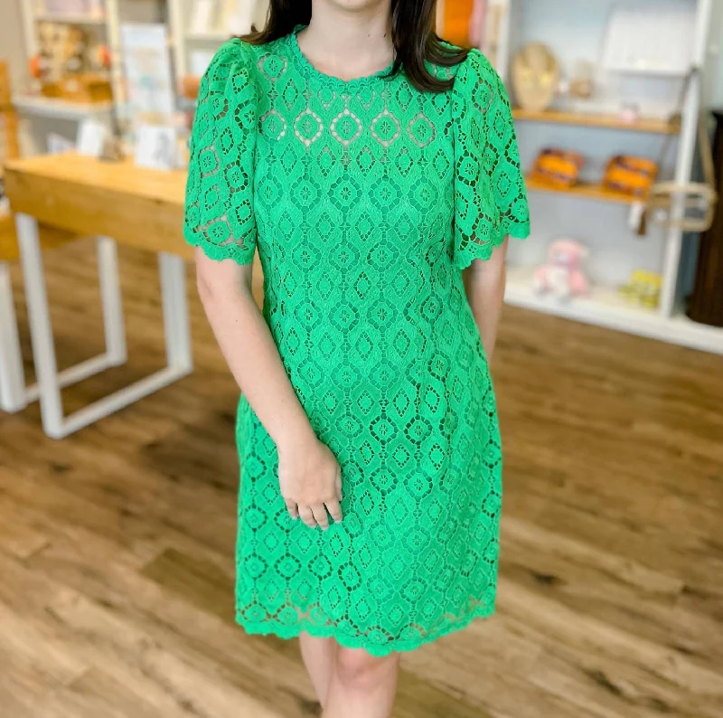 Lace Dress In Green